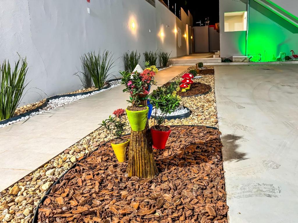Um jardim no exterior de Vila Imper Host Balsas- Apês com Wi-fi I A/C a 3 min. do Mix Mateus
