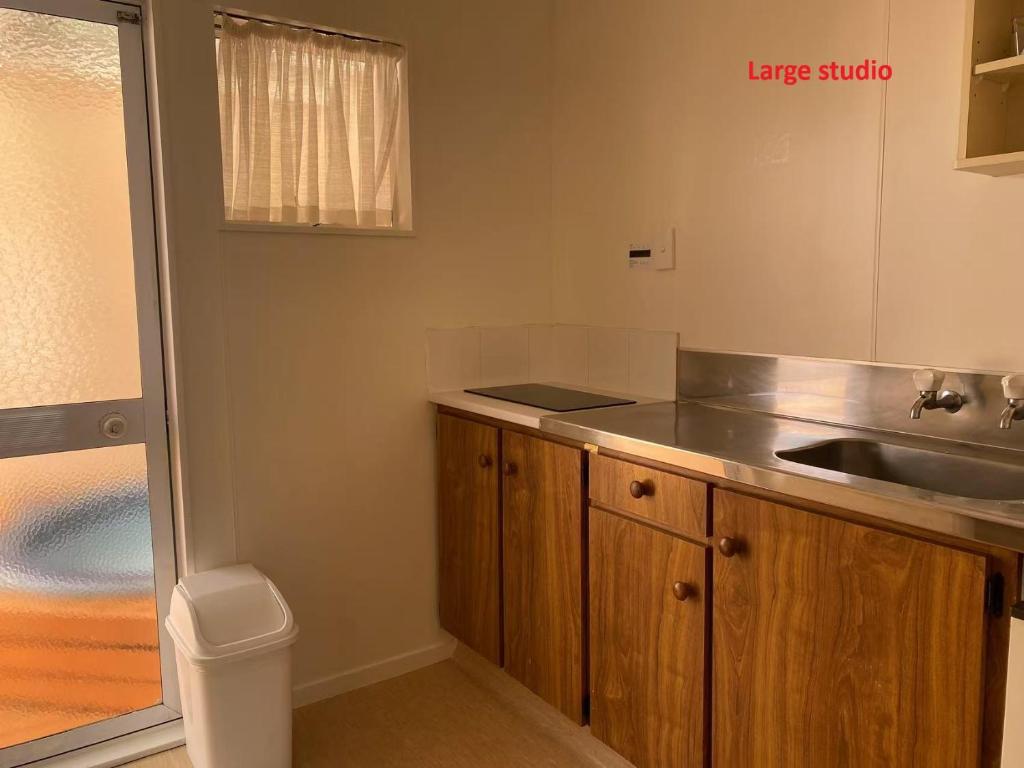 Kuchyň nebo kuchyňský kout v ubytování Malones Spa Motel