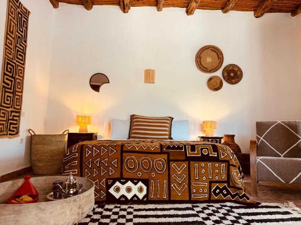 Posezení v ubytování Riad Eucalyptus, Ethnic Hotel