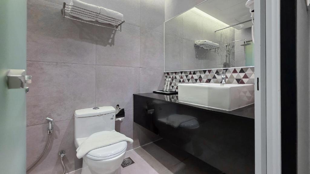 Koupelna v ubytování Fives Hotel DNP
