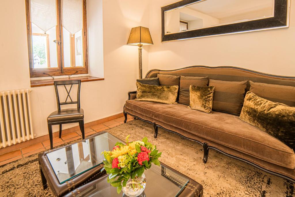 Posezení v ubytování Hôtel Le Belvédère