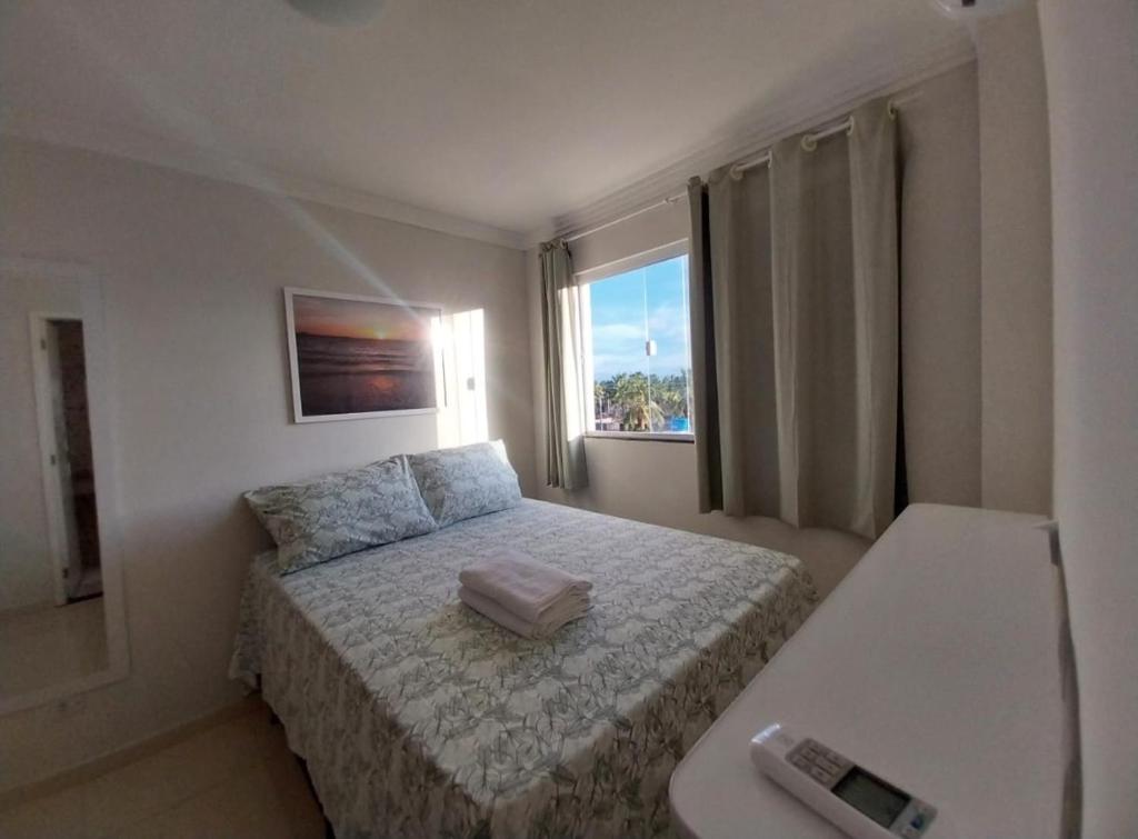 Ένα ή περισσότερα κρεβάτια σε δωμάτιο στο Flat Recanto do Mar - Maragogi AL