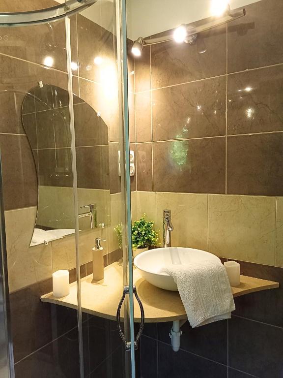 Koupelna v ubytování Orient Apartmanház