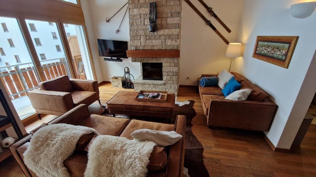 Posezení v ubytování Haus Serac
