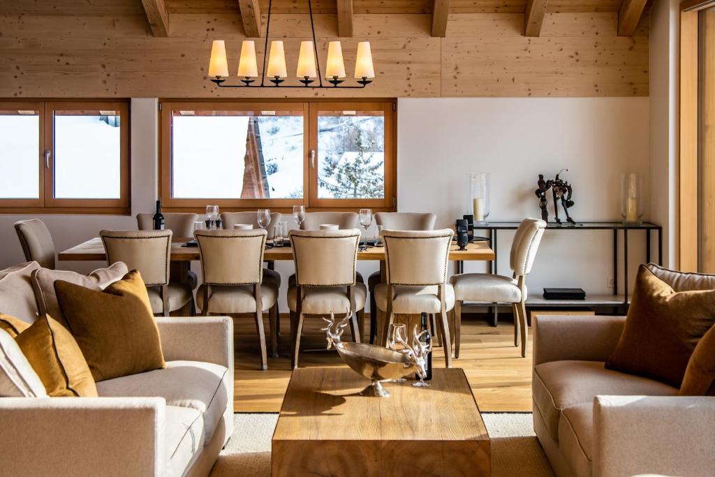 Posezení v ubytování Berghof Penthouse