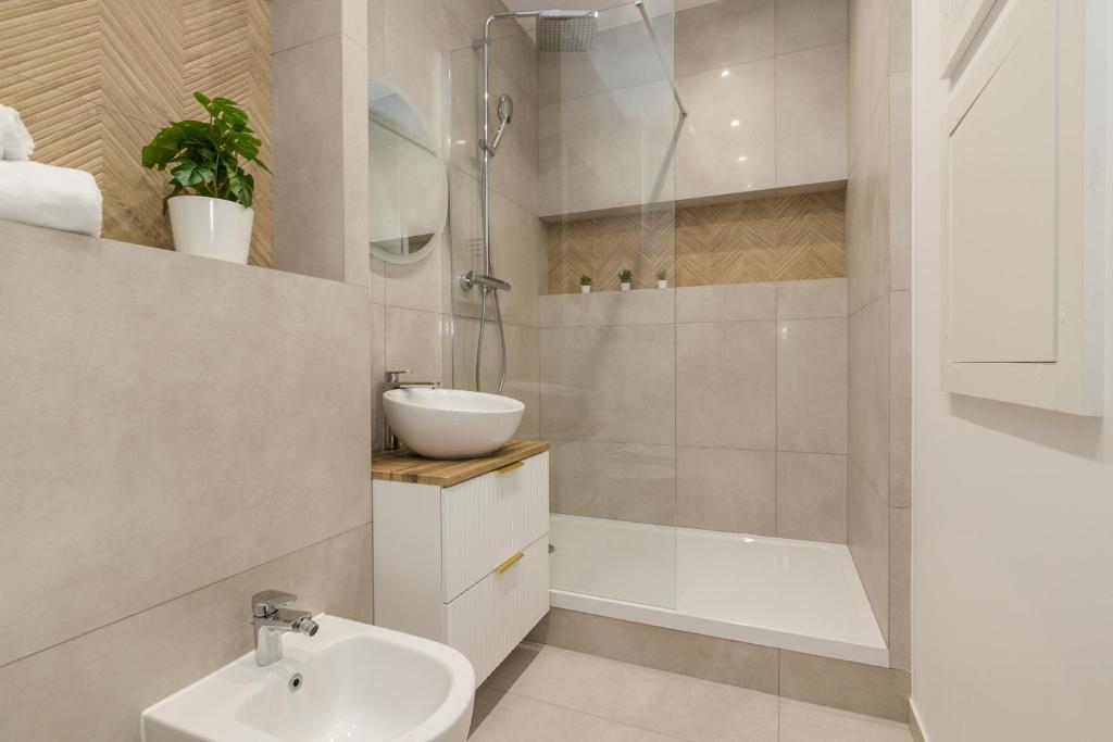 Kúpeľňa v ubytovaní ShortStayPoland Krucza (B34)