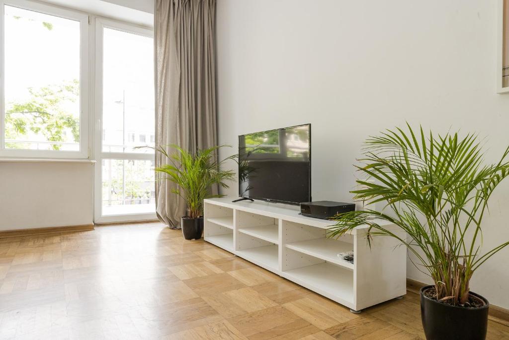 Televízia a/alebo spoločenská miestnosť v ubytovaní ShortStayPoland Krucza (B34)