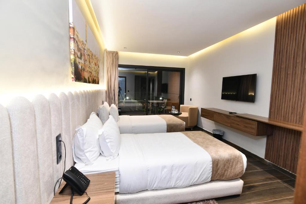 TV a/nebo společenská místnost v ubytování Luxury hotel