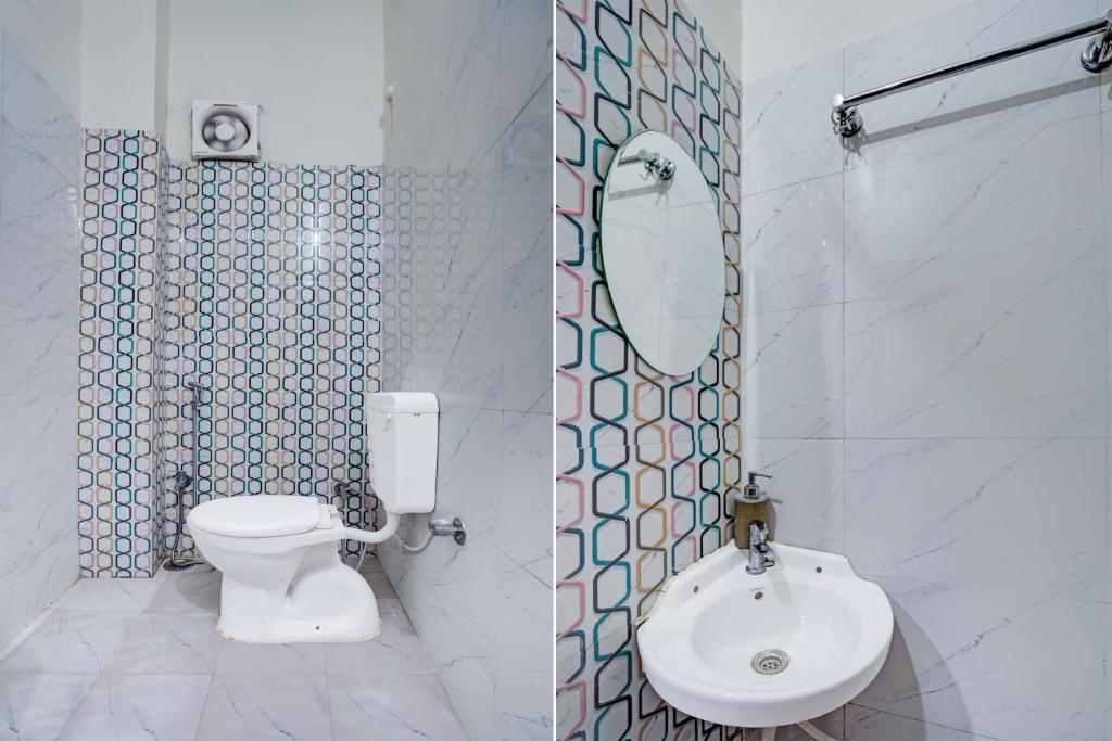 Koupelna v ubytování Hotel O Paradise Stays