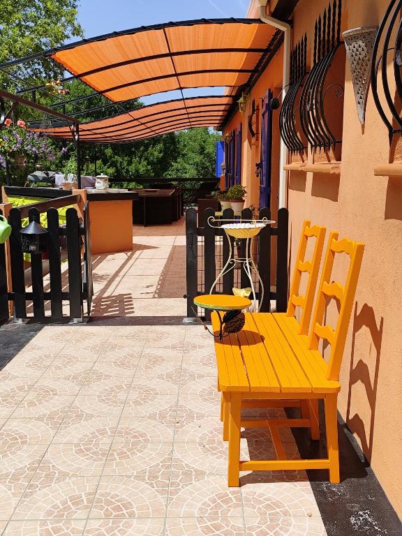Patio nebo venkovní prostory v ubytování Le Mas de Balmes