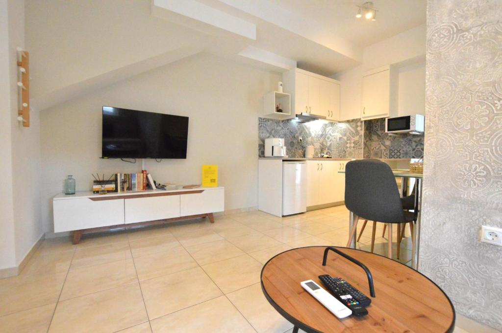 Kuchyň nebo kuchyňský kout v ubytování Harmony Apartments