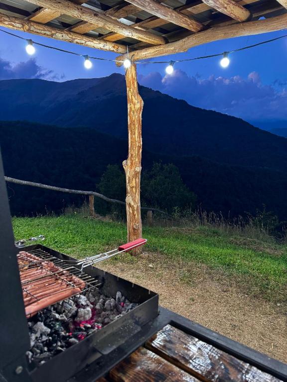 Gril dostupný pro hosty v chaty