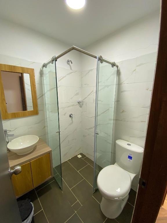 Koupelna v ubytování Hotel La Bastida