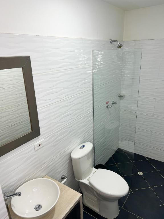 Koupelna v ubytování Hotel La Bastida
