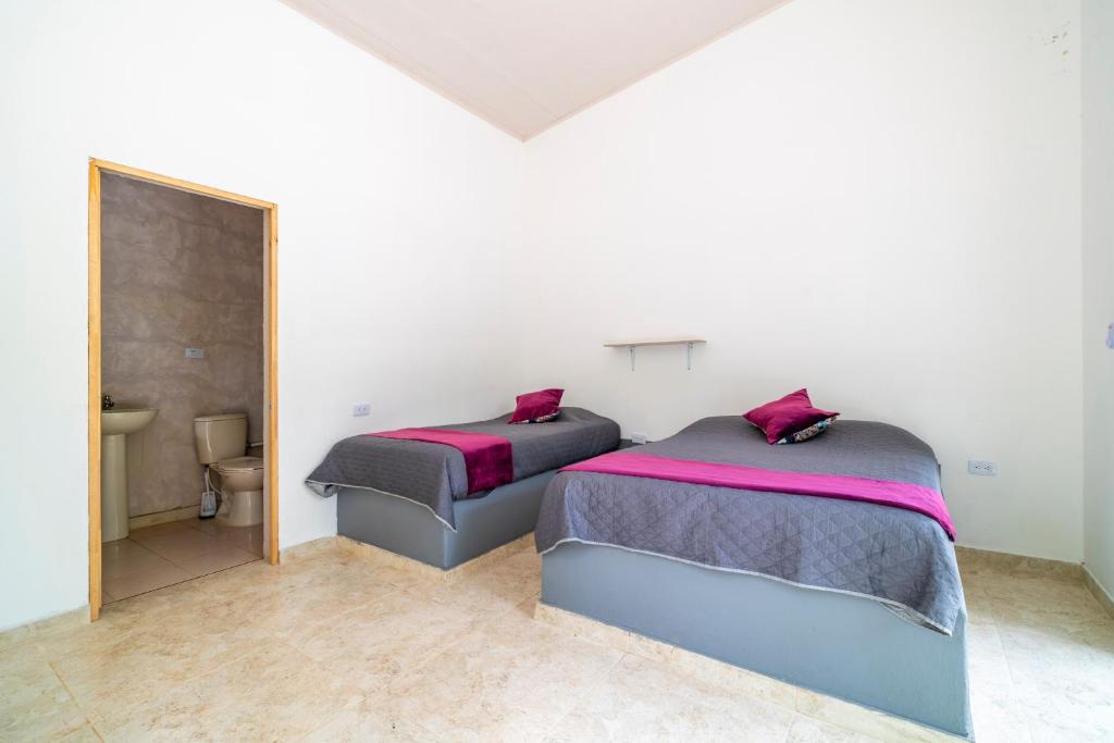 Postel nebo postele na pokoji v ubytování Casa las palmas