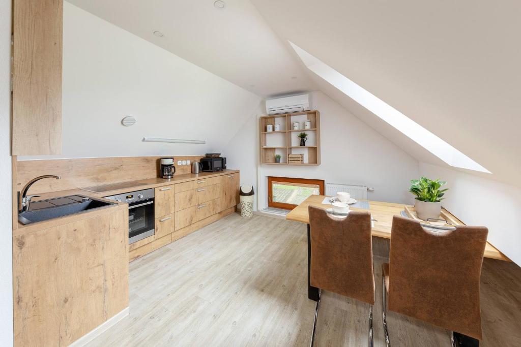 Kuchyň nebo kuchyňský kout v ubytování APARTMA KOŠNIK