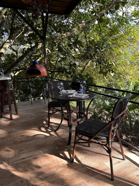 Balkón nebo terasa v ubytování Jicote finca de ecoturismo