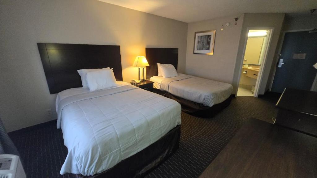 Postel nebo postele na pokoji v ubytování Copley Inn & Suites By OYO Akron OH