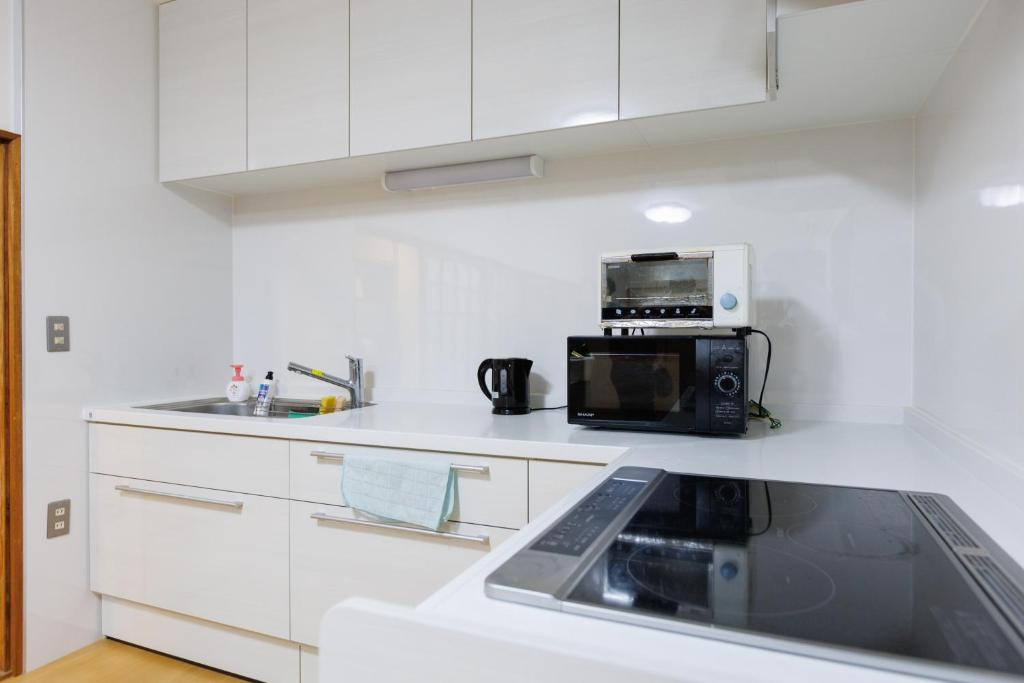 Kuchyň nebo kuchyňský kout v ubytování Guesthouse Fukufuku