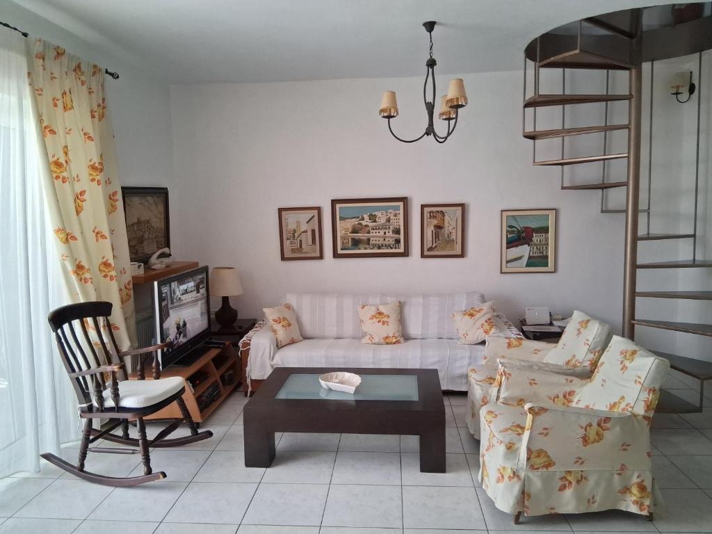 Posezení v ubytování Villa Georgia Poseidi