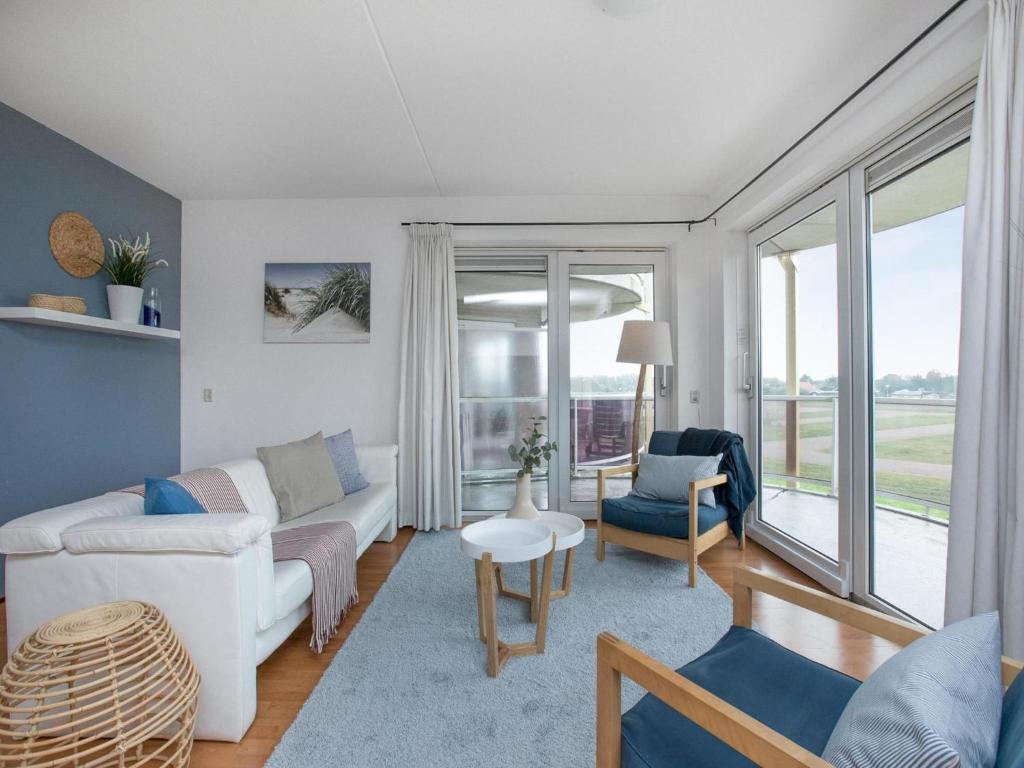 Χώρος καθιστικού στο Apartment in Netherlands near Dunes