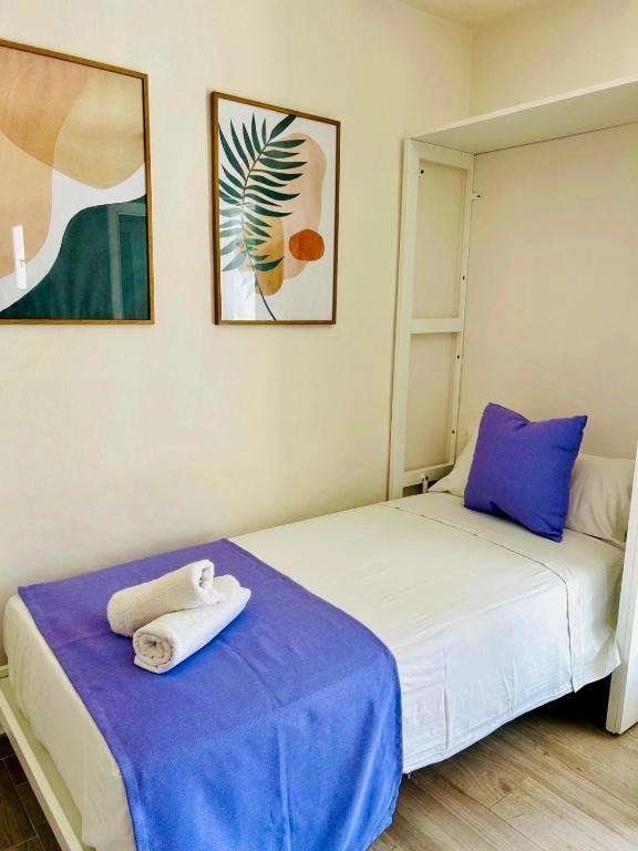 Postel nebo postele na pokoji v ubytování Can Chumbera Formentera