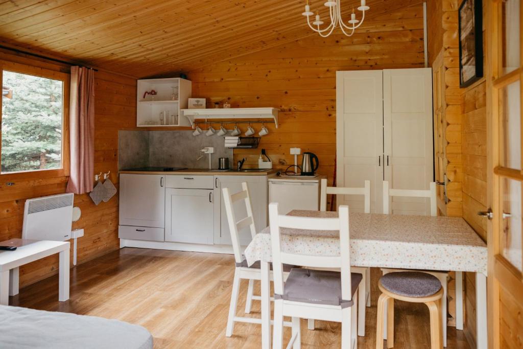 Kuchyň nebo kuchyňský kout v ubytování Camping Family