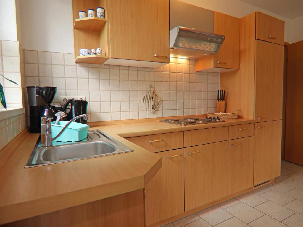 Kuchyň nebo kuchyňský kout v ubytování Apartment house Nicole, Zinnowitz