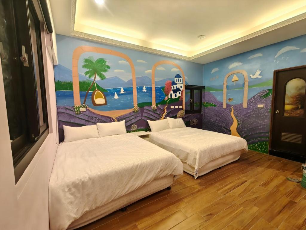 Postel nebo postele na pokoji v ubytování Xinyuanbao Shangshi Homestay