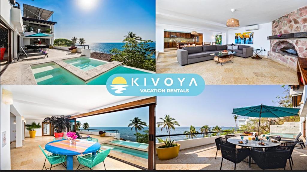 a collage of photos of a house at Casa Bahía Linda by Kivoya in Puerto Vallarta