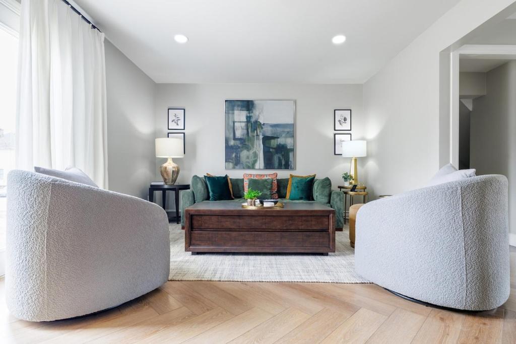 Χώρος καθιστικού στο The Eddy Street Retreat