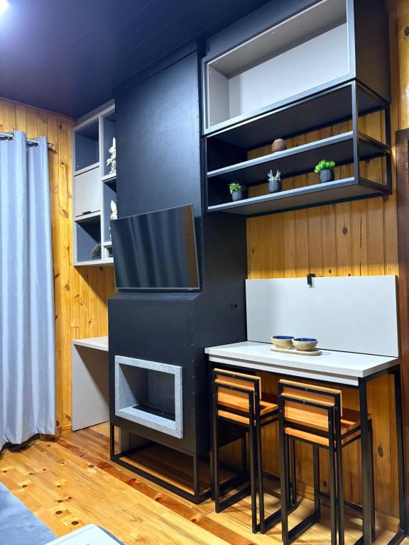 Kuchyň nebo kuchyňský kout v ubytování Hospedaria Cambará