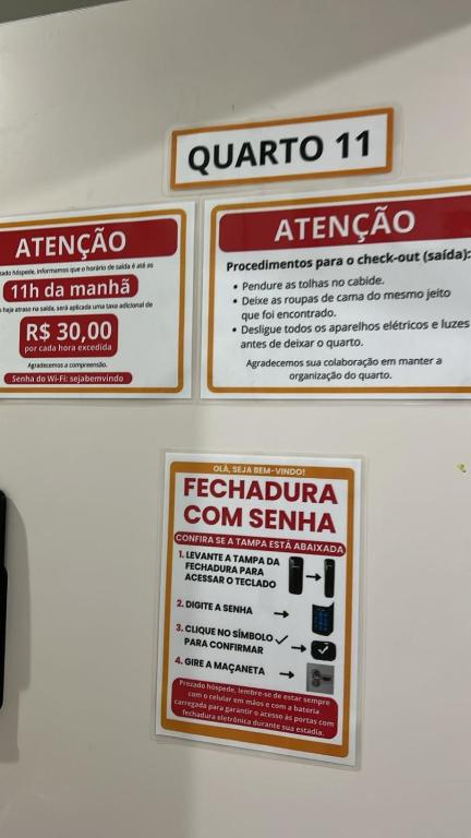 Certifikát, hodnocení, plakát nebo jiný dokument vystavený v ubytování Pousada automática sem recepção 2