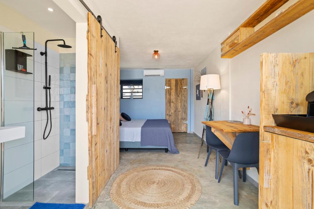 Kuchyň nebo kuchyňský kout v ubytování The Hut Bonaire