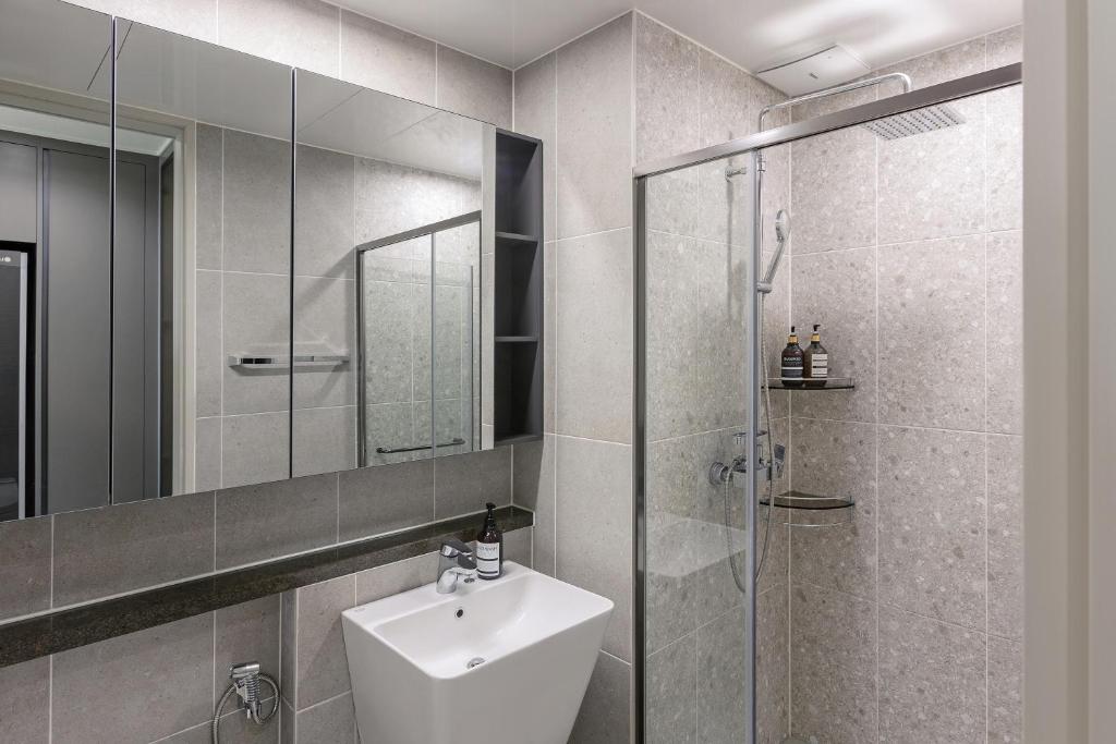 Koupelna v ubytování NewCZ Osiria Residence