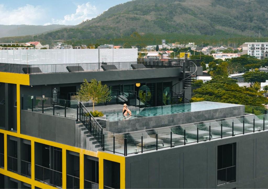 Nespecifikovaný výhled na hory nebo výhled na hory při pohledu z hotelu