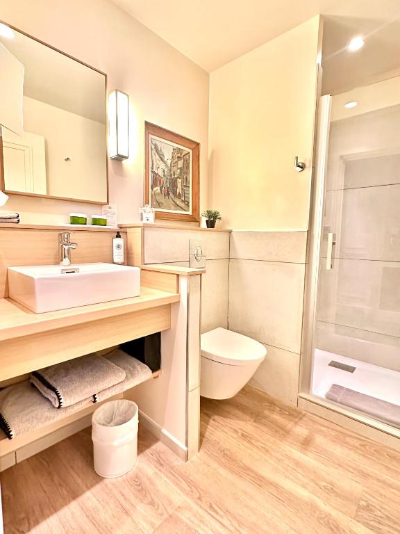 Koupelna v ubytování Maison Lia, ex Pasteur