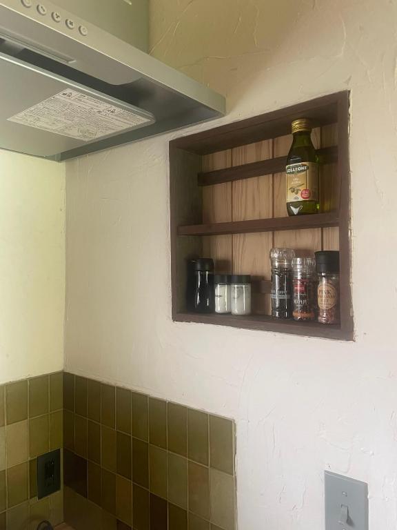 Kuchyň nebo kuchyňský kout v ubytování Hokkoma Aso Priveate cottage 1棟貸しコテージ南阿蘇