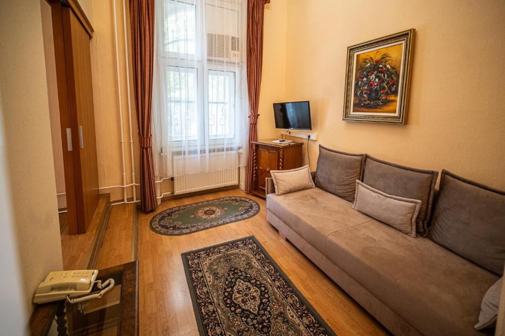 TV a/nebo společenská místnost v ubytování Tisza Hotel