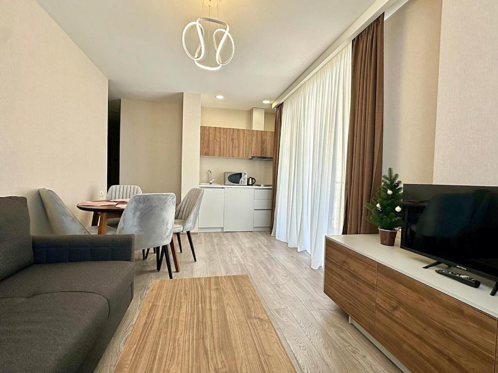 Köök või kööginurk majutusasutuses Crystal Loft Block C Apartment with views