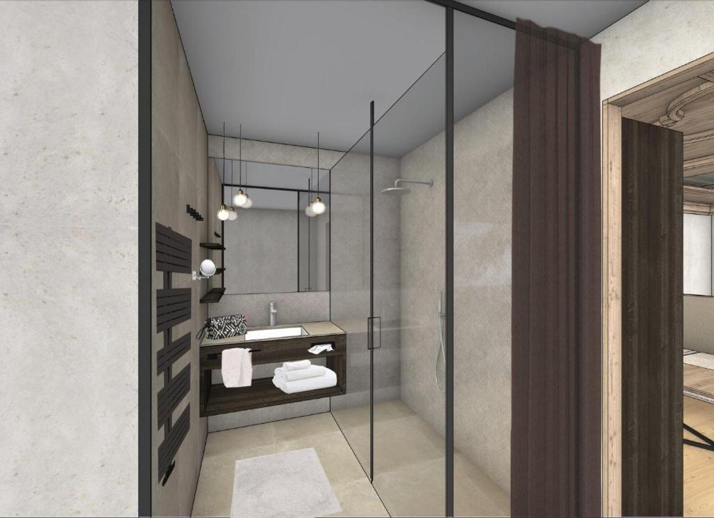 Koupelna v ubytování Hotel Winterbauer