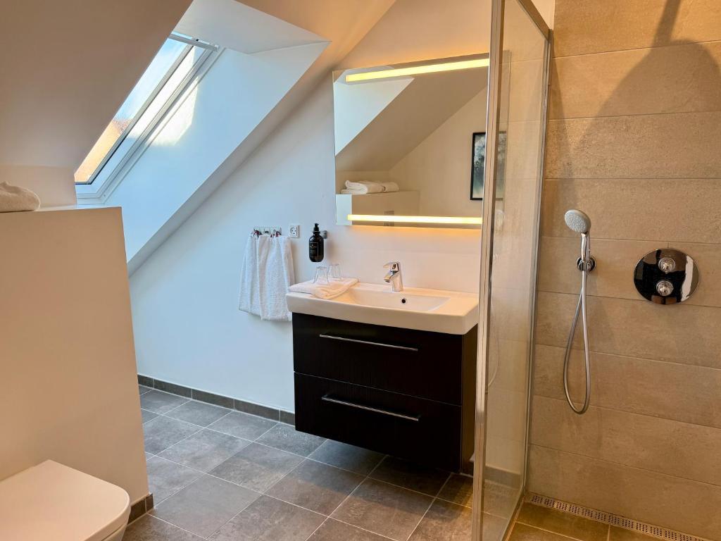 Koupelna v ubytování Hotel Birksø