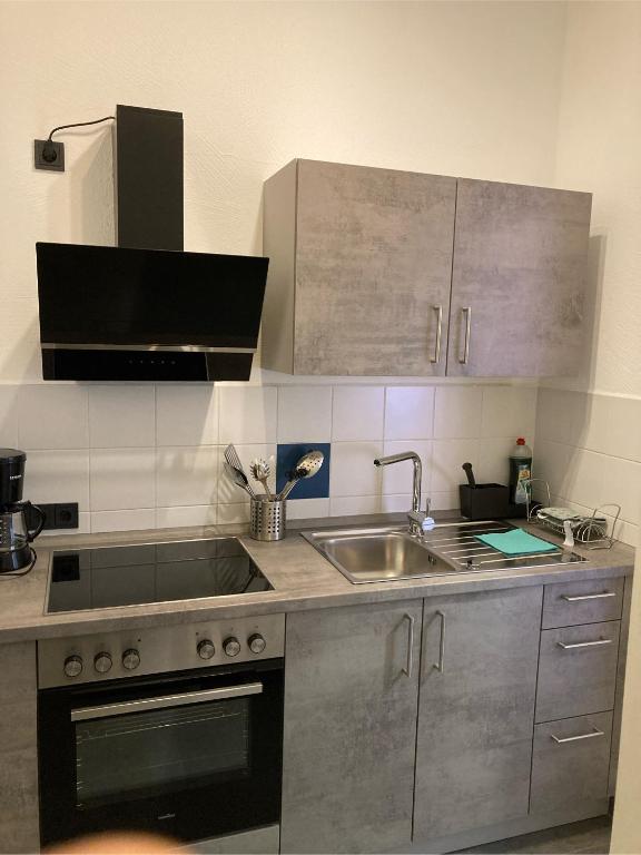 Kuchyň nebo kuchyňský kout v ubytování Gästehaus Flair