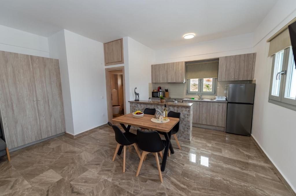 Kuchyň nebo kuchyňský kout v ubytování Studio Elpida Santorini