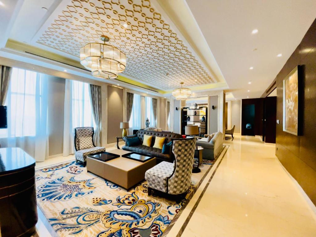 TV a/nebo společenská místnost v ubytování Sheraton Harbin Xiangfang Hotel