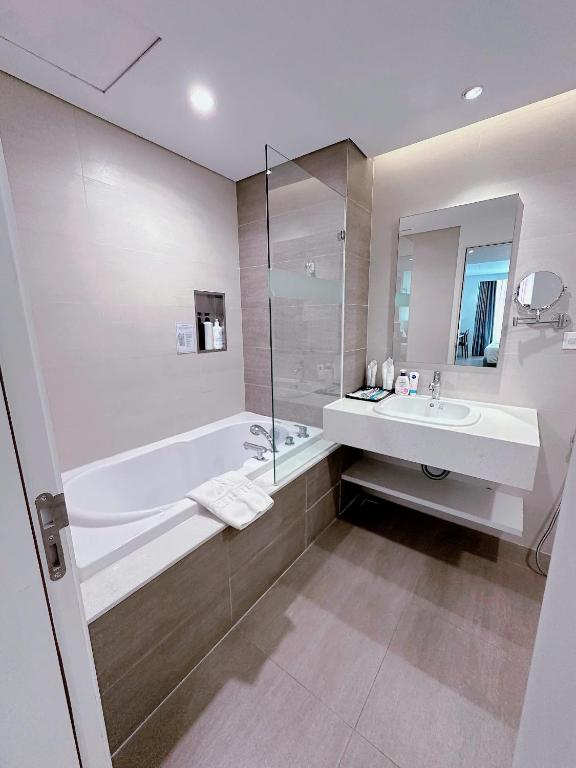 Koupelna v ubytování A25 Hotel - 18 Nguyễn Hy Quang