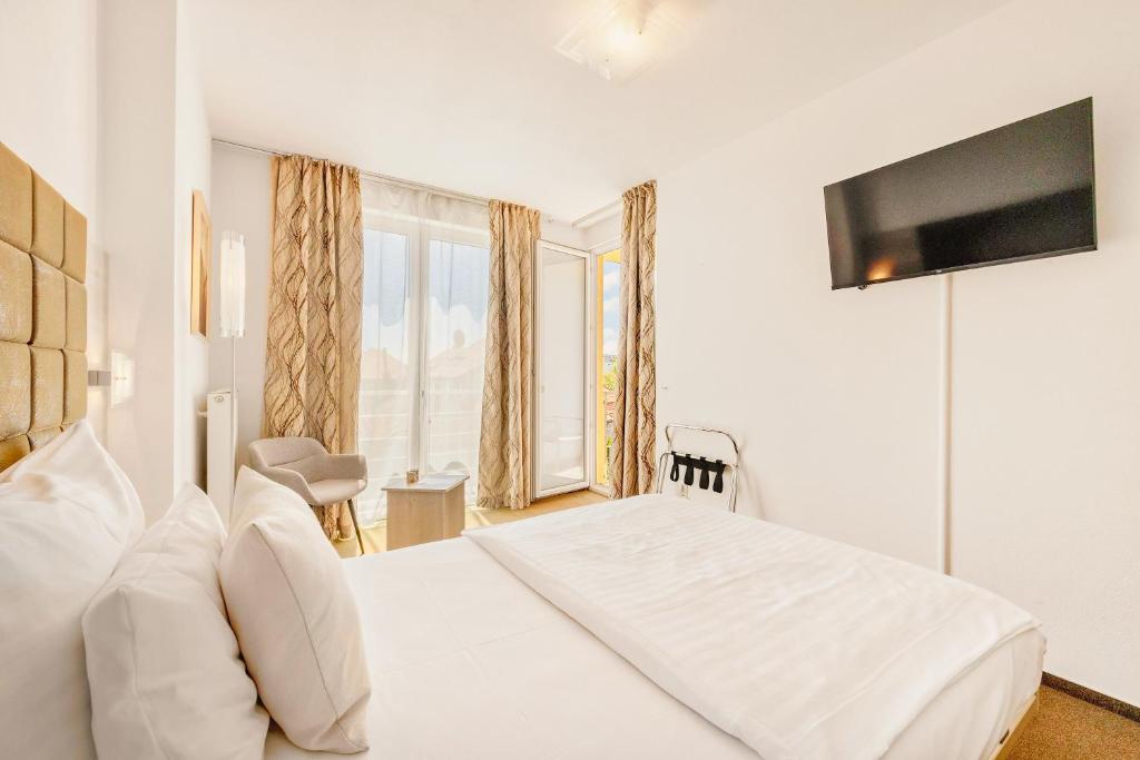 TV a/nebo společenská místnost v ubytování Hotel ANTARES