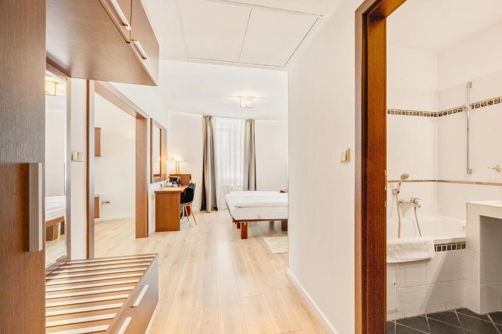 Koupelna v ubytování Hotel ANTARES