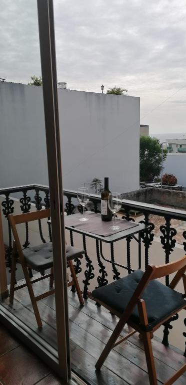 A balcony or terrace at Frodo Haus