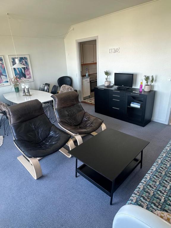 Posezení v ubytování Private Apartment Skudehaven